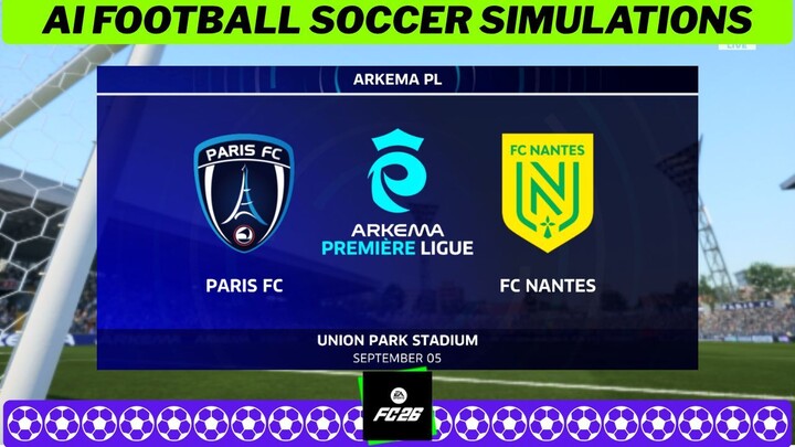 Paris FC vs FC Nantes Féminines 🇫🇷👩 Première Ligue 2025 26 ⚽ EA FC 26 Simulation