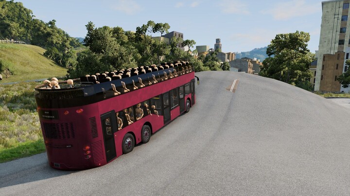 What will happen if the vehicle speed is instantly increased to 1500km/h on a slope?