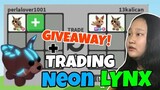 WHAT PEOPLE TRADE FOR Neon LYNX IN ADOPT ME + GIVEAWAY NEON WOOLLY MAMMOTH *Roblox Tagalog*