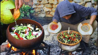 #CookingSnail Cooking Snail BBQ in Pot with Coconut Water Eating with Spicy Chili Sauce So Delicious