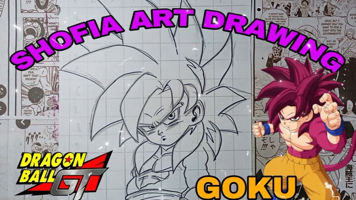 drawing goku dari anime dragonball
