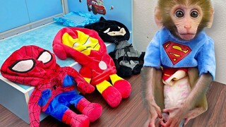 Monkey Baby Bon Bon Turns Into a Superheroes | Puppies Become a Delivery Man