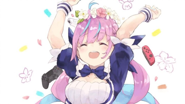 [Daya tahan 24 jam Aqua Minato] Hitung mundur 24 jam untuk menyelesaikan level LANGSUNG! 【Minatoあくあ】