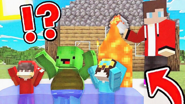 7 Ways to Prank JJ and FAT Mikey CASH and NICO Secutiry House in Minecraft - Maizen