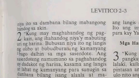 Pang Araw Araw na Talata      Leviticus 2:1-3