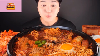 Mukbang mì cay hải sản #anngon