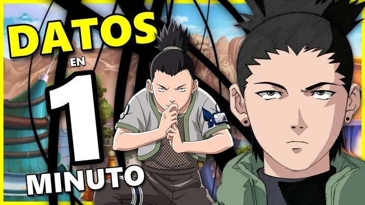 🍥 DATOS DE SHIKAMARU NARA EN 1 MINUTO 🕜 NARUTO SHIPPUDEN