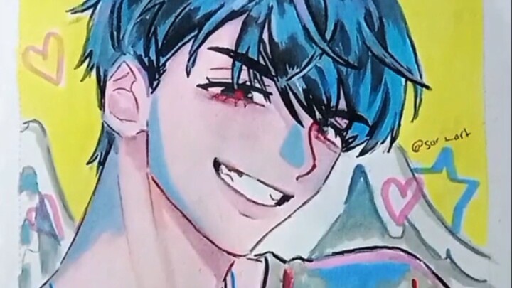 tutorial coloring pake acrylic marker✍✨