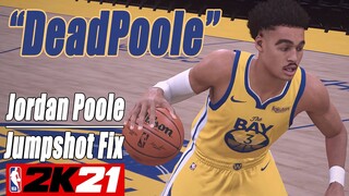 Jordan Poole Jumpshot Fix NBA2K21 with Side-by-Side Comparison