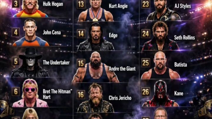 🏆 TOP 30 WWE WRESTLERS OF ALL TIME 🌎🔥