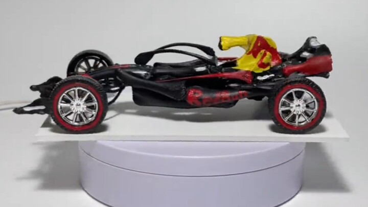 Chicken bone DIY Red Bull Formula 1 racing car