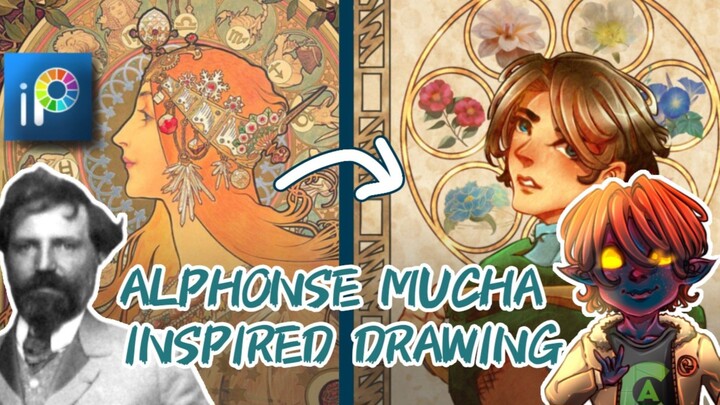 Mencoba Menggambar ala Mbah Alphonse Mucha