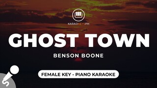 Ghost Town - Benson Boone (Female Key - Piano Karaoke)