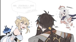 被水弹击中的钟离  美漫画风【原神声漫】（熟肉）