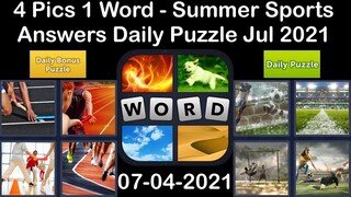 4 Pics 1 Word - Summer Sports - 04 July 2021 - Answer Daily Puzzle + Daily Bonus Puzzle