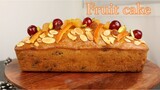 Bánh bông lan bơ hoa quả và hạt khô | Fruit cake | Xmas light fruit cake