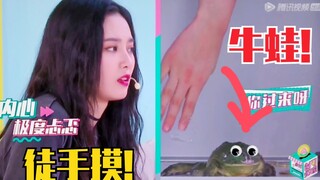 شو يي يانغ تلمس ضفدع الثور بيديها العاريتين! أين الصورة النمطية للمعجبات المراهقات؟ جريئة للغاية! صر