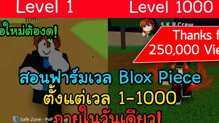 Roblox - Blox Fruits สอนฟาร์มเวล 1-1000 ภายใน 1 วัน! ฟาร์มยังไงในวันเดียวให้ตัน + แจก Code ที่ใช้ได้