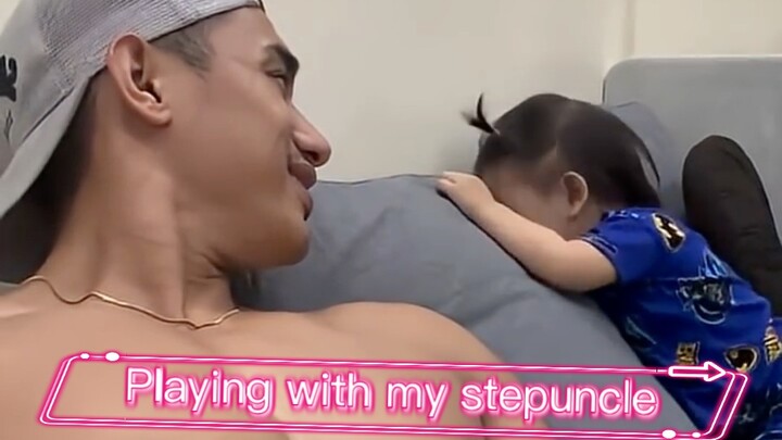 My stepuncle shirtless