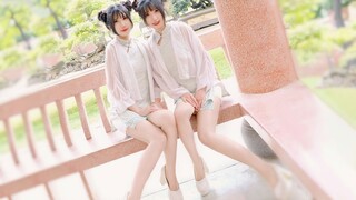 【新年第一稿】❀桃花旗袍❀美丽冻人女大学生双胞胎