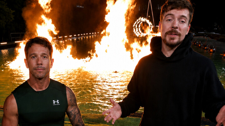 Give you $350,000—would you dare to jump through flaming hoops and swim through a sea of fire?! 🤯 #C