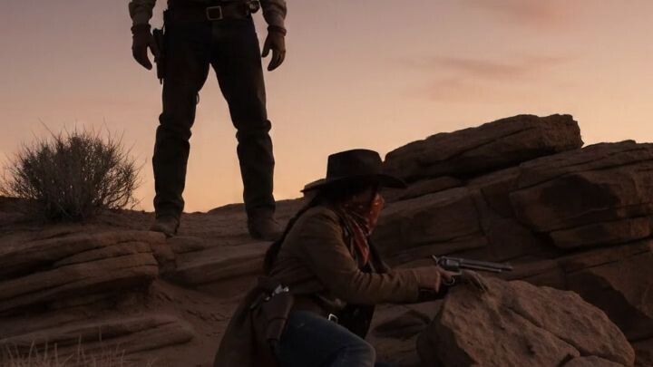 Sheriff and Cowgirls Planning an Ambush on the Outlaws