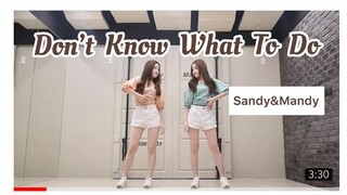 BLACKPINK新曲Don't Know What To Do台湾双胞胎姐妹花Sandy&Mandy实力翻跳