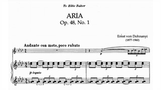 Erno Dohnanyi - 2 Flute Pieces Op. 48 (audio + sheet music)