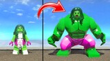 Hulk Transformation w/ She Hulk, Spider-Man character Transformations in Lego Marvel Super Heroes