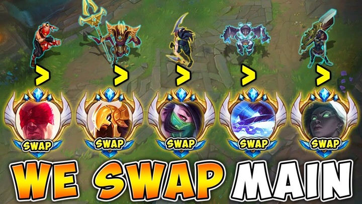 WE SWAPPED CHAMPIONS AND PLAYED EACHOTHER'S MAINS! (WHO PERFORMS THE BEST?)
