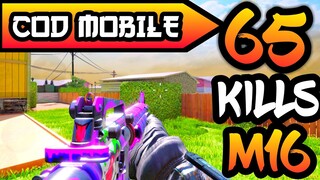 INSANE FLAWLESS (65 KILL) M16  Gameplay |  COD MOBILE