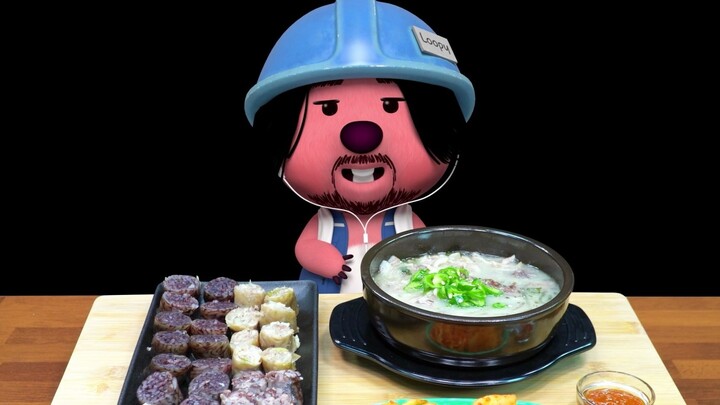 【赞萌露比吃播】米肠汤饭