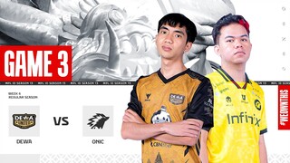 DEWA UNITED ESPORTS vs ONIC | Regular Season Week 6 Day 3 | Game 3 | #MPLIDS13