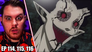 The True Mastermind Reveals Itself || BLACK CLOVER Episode 114, 115 and 116 REACTION