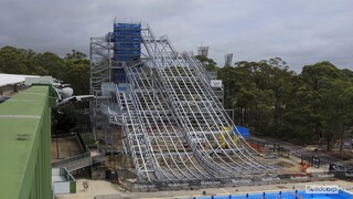 Construction time lapse Sleeman Ski Jump 2020