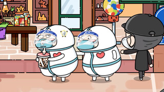 When Dabai played a sheep, he got a sheep, and he got a white one!