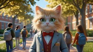 Cute Kitten Teacher: Realistic Classroom Magic in Action 🐾👩‍🏫