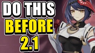 Do this BEFORE 2.1 update! | Prep for 2.1 | Genshin Impact