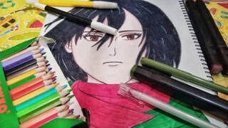 Coloring/mewarnai MIKASA ACKERMAN attack on Titan!!! #bestofbest