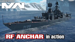 Modern Warships: RF ANCHAR in action No Hero equipment.
