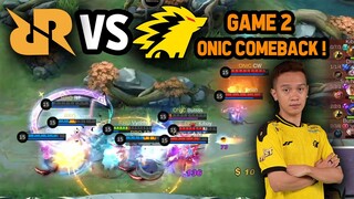 ANALISIS RRQ VS ONIC GAME 2 ONIC BERHASIL COMEBACK DARI RRQ ! RAPIH BANGET