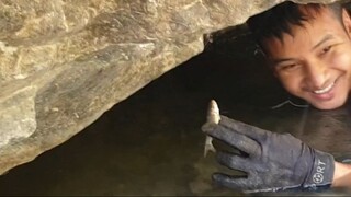 fishing with hand
