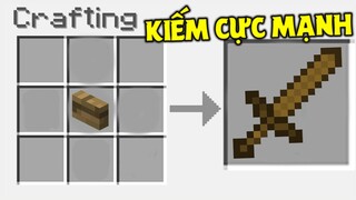 THỬ THÁCH SINH TỒN VÀ ĐÁNH THẮNG DÂN LÀNG ÁC CỰC DỄ TRONG MINECRAFT !! *NÚT GỖ = KIẾM GỖ CỰC MẠNH*