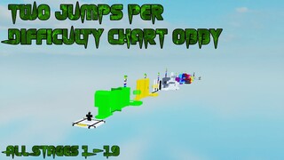 Two Jumps Per Difficulty Chart Obby [All Stages 1-19] (ROBLOX Obby)