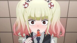 [The Visible Girl] Someone is using the restroom, and you just push the door and go in?