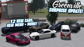 SURPRISE GREENVILLE UPDATE?! (12 NEW CARS, MENU & MORE!) || ROBLOX - Greenville