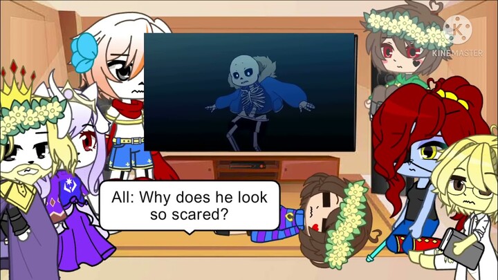 Undertale reacts to Sans vs W. D. Gaster