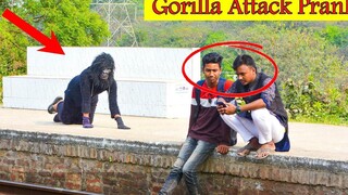 Fake Gorilla Attack Prank เล่นตลกกอริลลาที่น่ากลัวในที่สาธารณะ (ตอนที่ 3) ความสนุก 4 นาที