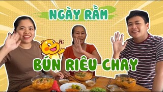 NGÀY RẰM CẢ NHÀ CÙNG NHAU ĂN MÓN BÚN RIÊU CHAY SIÊU HẤP DẪN VÀ DỄ LÀM | HOTBOY TRÀ SỮA