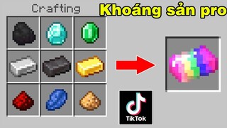 THỬ THÁCH SINH TỒN | ĐI LẤY 5 LOẠI KHOÁNG SẢN ĐỔI LẤY 1 LOẠI KS 7 MÀU TRONG MINECRAFT PE
